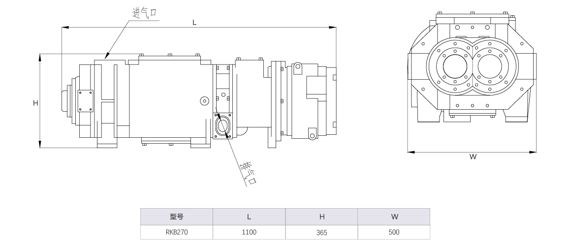 RKB0270干式螺桿真空泵